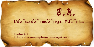 Böszörményi Márta névjegykártya